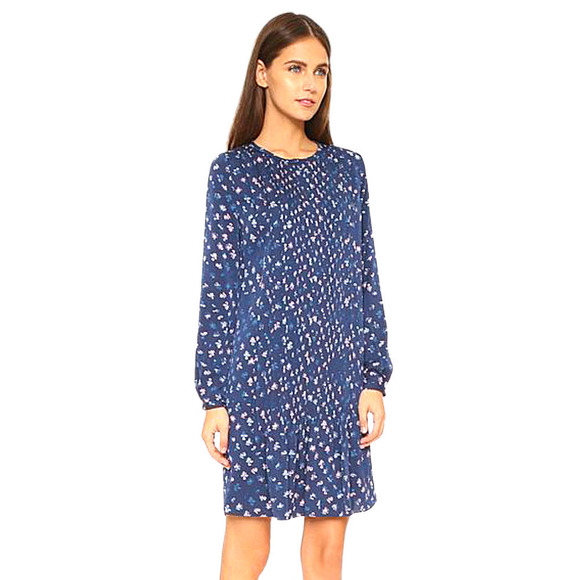 Diane Von Furstenberg Meadow Floral-Print Silk Dress in Daisy Buds Indig… - Picture 2 of 14